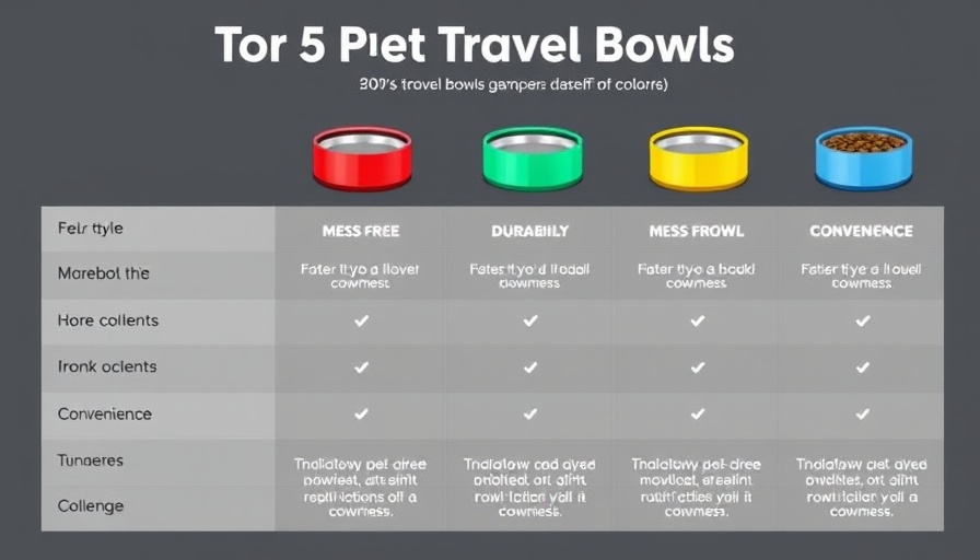 Pet travel bowls for RVs comparison chart with top 5 selections.