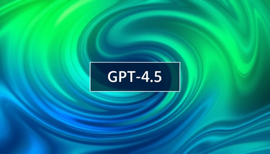 Colorful abstract background with 'GPT-4.5' label