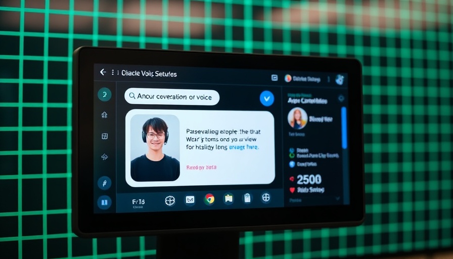 User interface displaying AI voice companion technology demo.