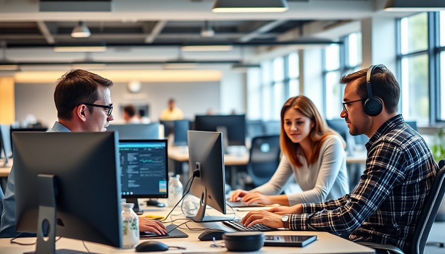 Team collaborating in modern office for LiteWebAgent web-agent applications.