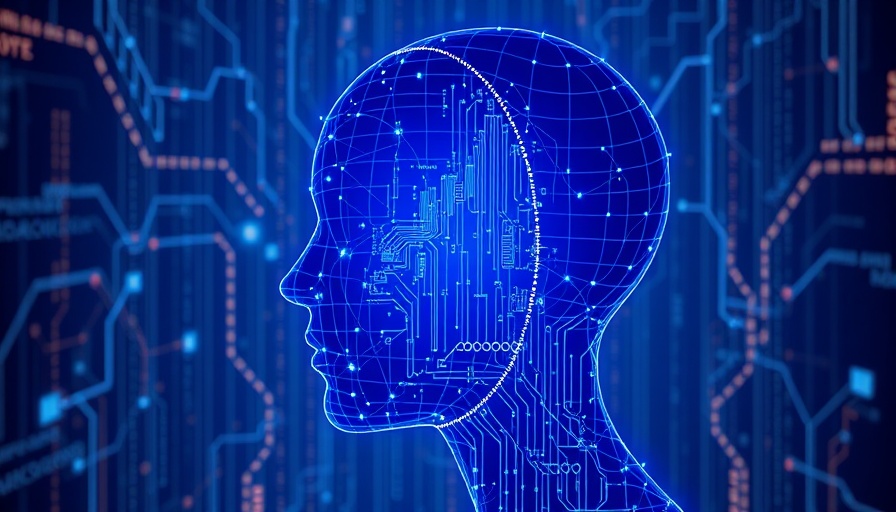 Futuristic digital face and code illustrating AI-generated code in startups.