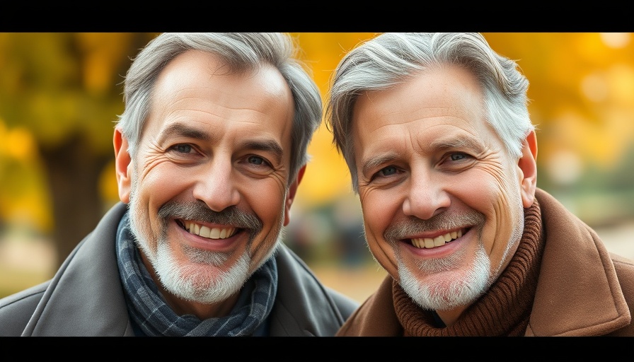 Smiling men outdoors, embodying AI transformation concepts.