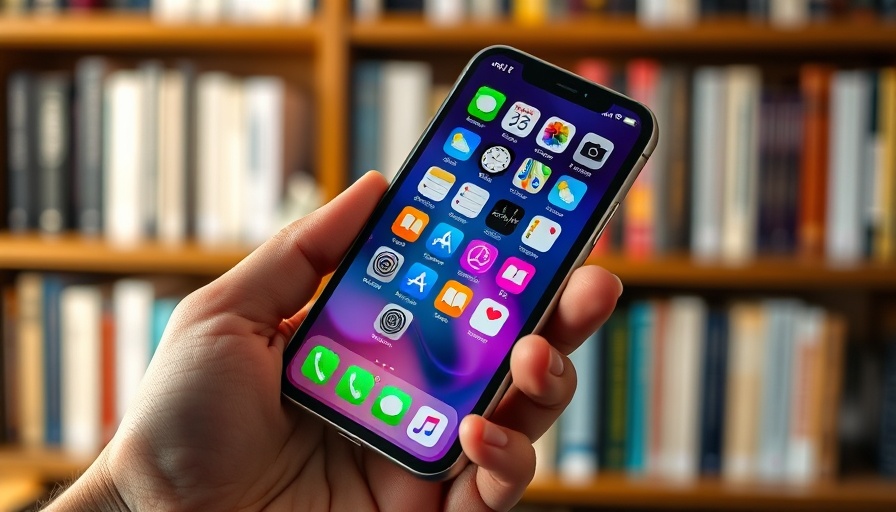 Advanced AI for iPhone interface on screen in hand.