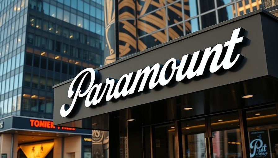 Paramount sign at CBS entrance, related to Trump CBS lawsuit First Amendment.