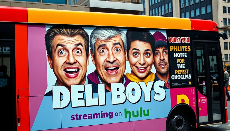 Hulu Deli Boys marketing campaign advertisement on bus.