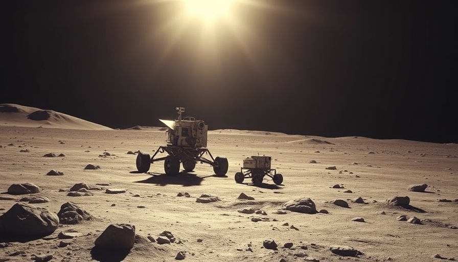 Lunar module and rover on moon's surface for 4G Network on the Moon exploration.