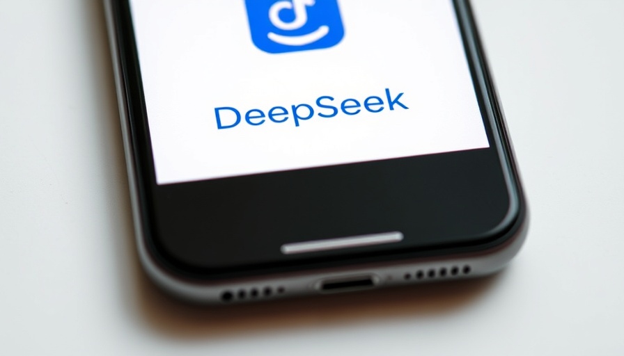 DeepSeek app welcome screen on smartphone, minimalistic UI.