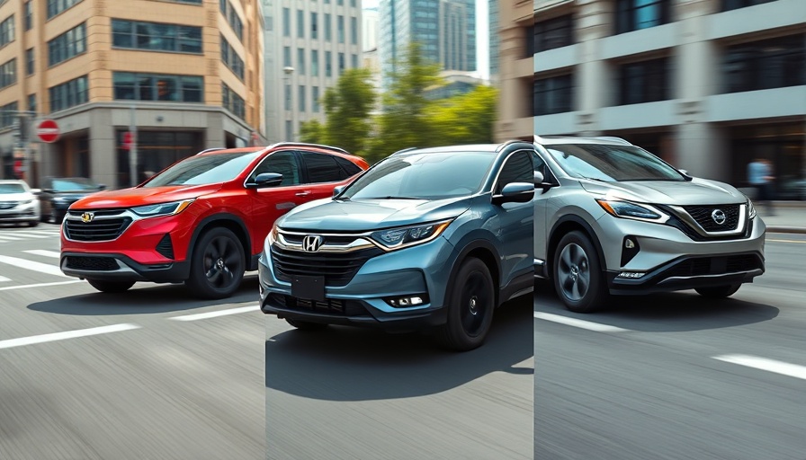 2025 Chevy Blazer vs. Honda Passport vs. Nissan Murano on city roads.