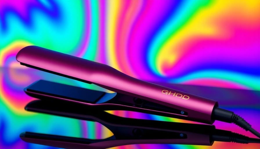 GHD Chronos Max Hair Straighteners on a vibrant background.