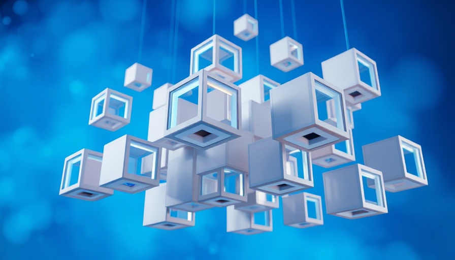 Abstract floating cubes symbolize European automotive industry competitiveness.