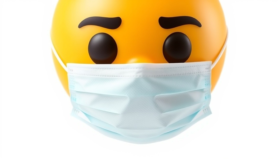 Masked emoji face, minimalistic style, expressionless.