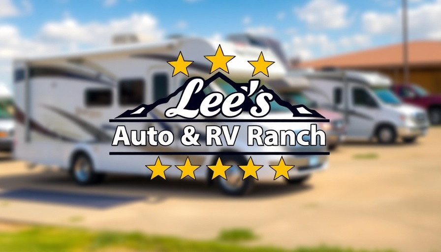 RV dealer logo in Connecticut with five gold stars.