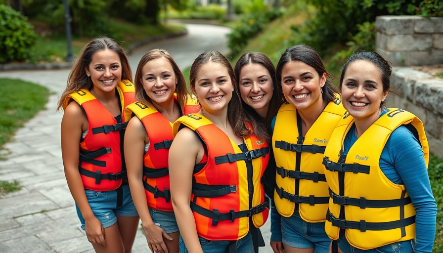 Group enjoying outdoor activity, vibrant atmosphere