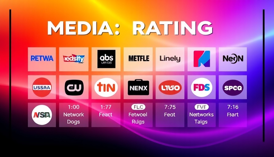 Rachel Maddow Ratings Dominance visual with network logos.
