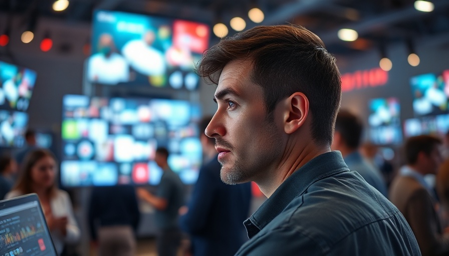 Live broadcast scene illustrating deepfake technology risks for businesses.