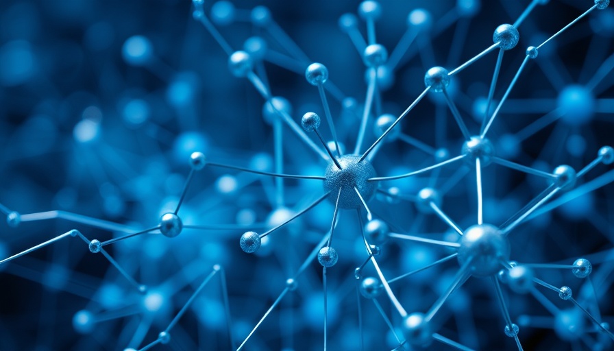 Abstract AI architecture with neural nodes, futuristic design.