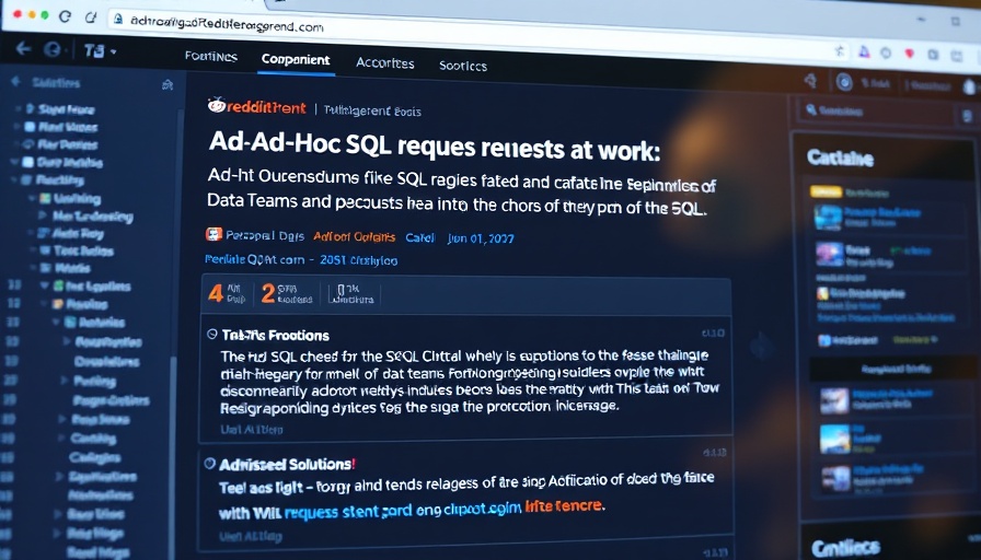 Reddit post discussing data team structure and SQL requests.