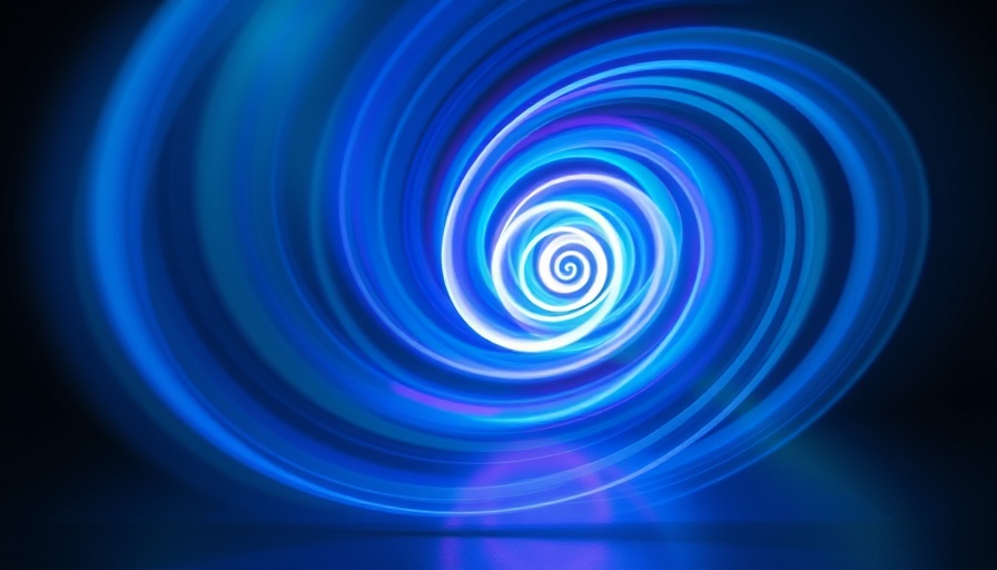 Futuristic abstract spiral glowing in neon for Operations Insights 2025.