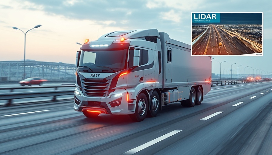 Waabi robotruck safety simulation showcasing sensor data and real-world view.