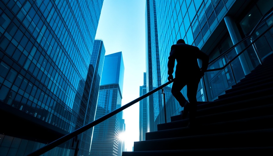 AI agents transforming work: silhouetted figure amidst skyscrapers.