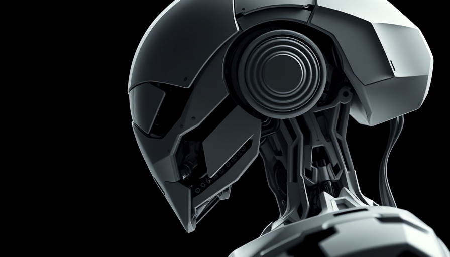 Futuristic robot design symbolizing AI in IP protection