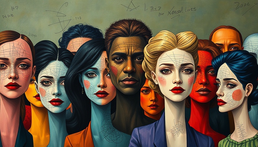 Abstract group illustrating new AI benchmarks to reduce bias.