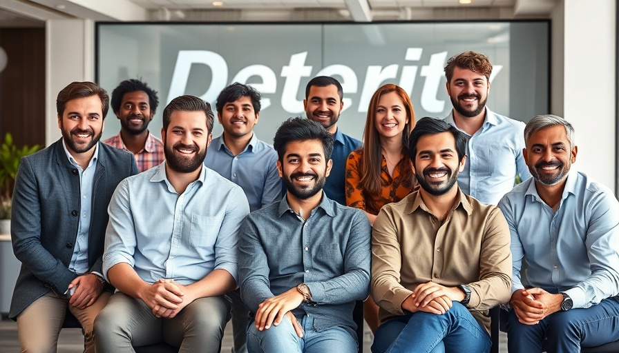 Team at industrial robotics startup Dexterity in office setting.