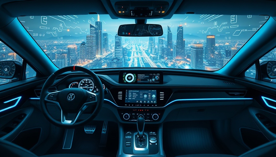 Futuristic car dashboard with digital displays showcasing Level 2/3 Automated Driving Technology Safety.