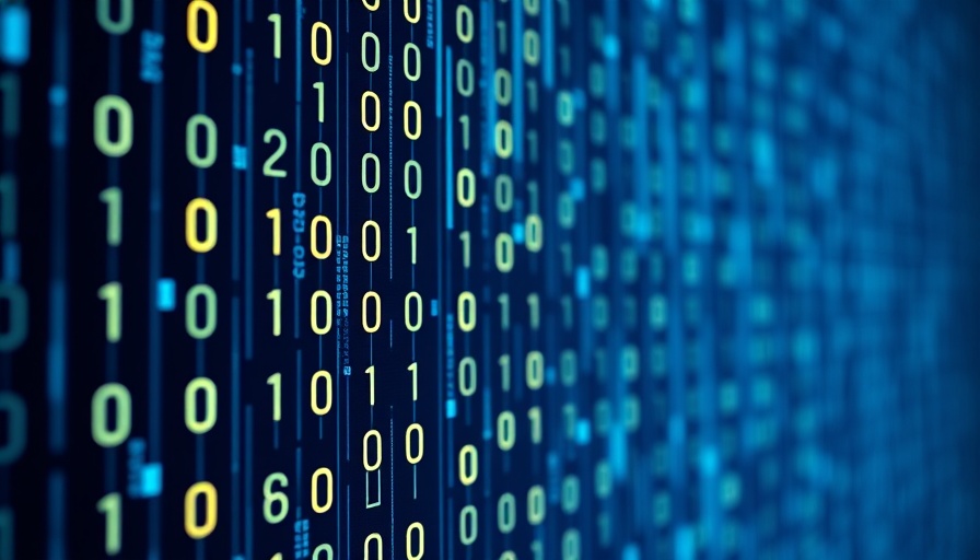 AI-Powered Cyber Threats visualized with flowing binary code