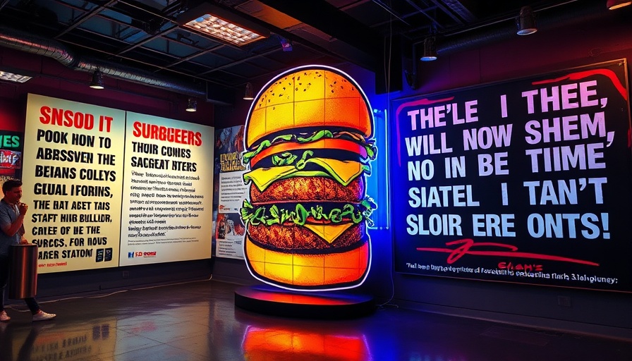 Experiential marketing strategies art installation with vibrant illustrations.