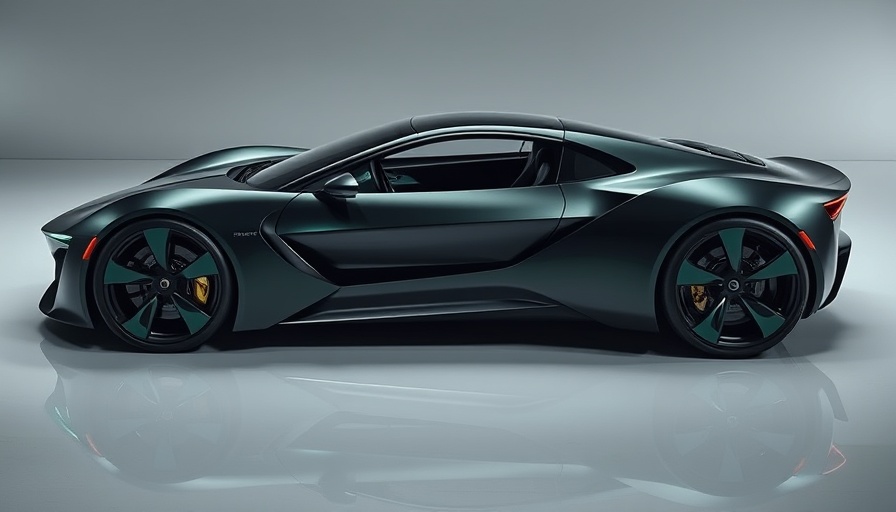 Ultralight electric sports cars with sleek design on a reflective surface.