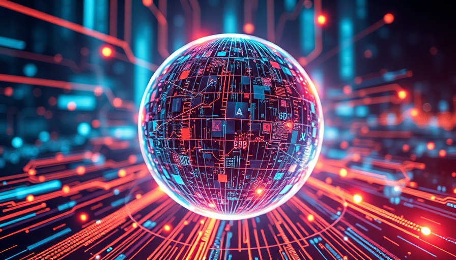 Futuristic digital sphere symbolizing AI-powered security tools.