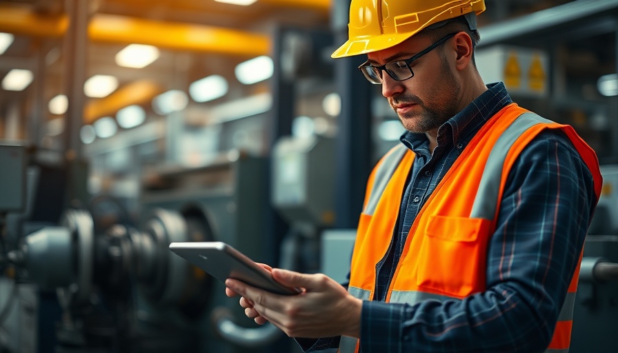 Technician using tablet with generative AI in field services