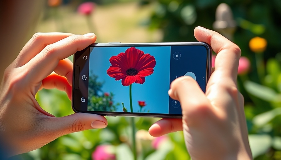 Using Google Lens app on phone to identify a flower, everyday application.