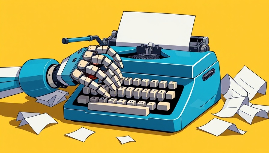OpenAI Creative Writing AI: Robotic hands on a typewriter.