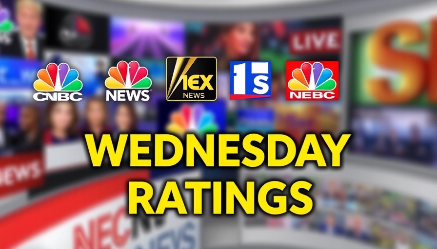 Evening cable news ratings logos for Fox, MSNBC, CNN.