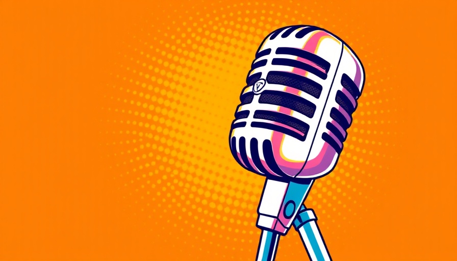 Retro microphone illustration symbolizing AI voice assistant technology