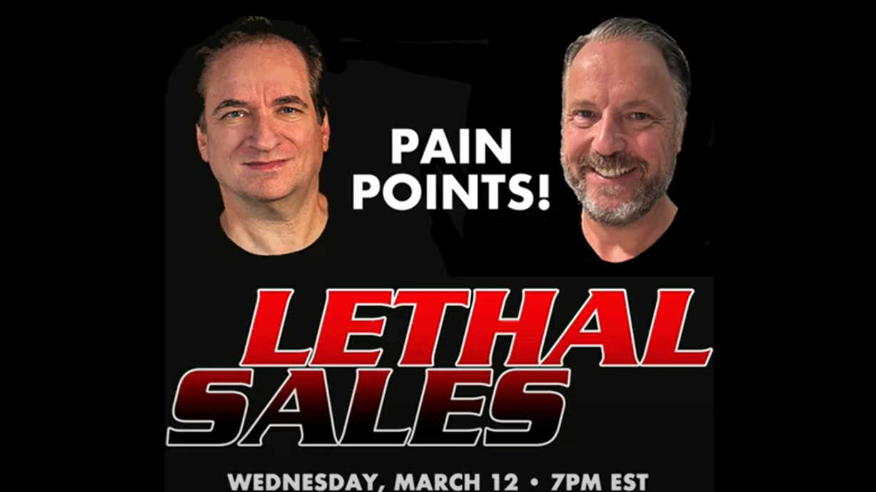 Promotional image with smiling men and text for sales event.