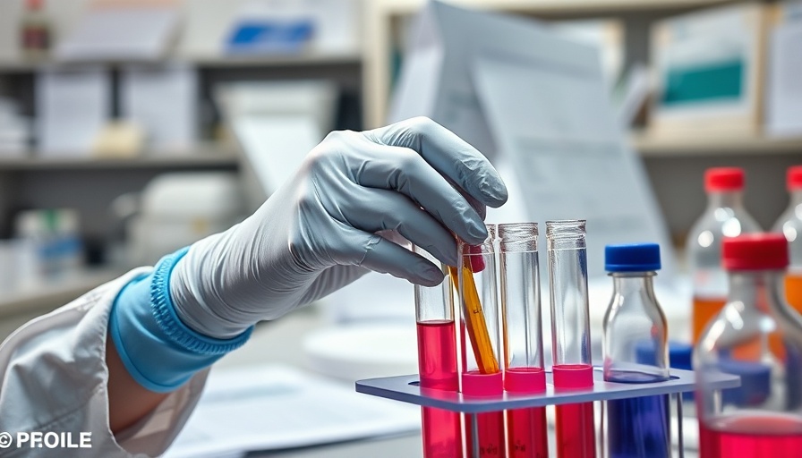 Laboratory research with test tubes in HIV prevention drug study.