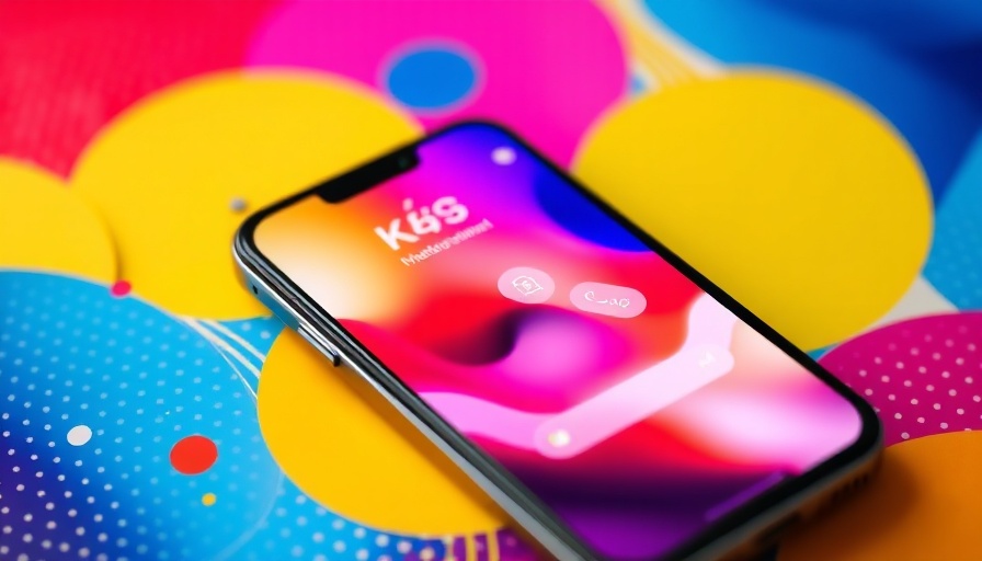 Smartphone with chatbot interface amid colorful abstract Google Gemini data collection background
