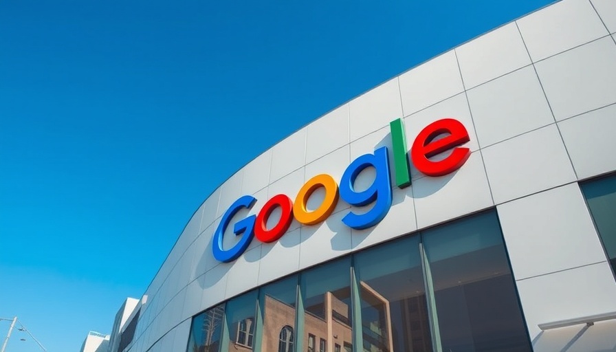 Google logo on building, related to AI policy recommendations.