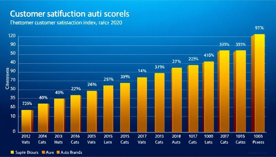 Bar chart of customer satisfaction ratings for auto brands, focusing on EV service.