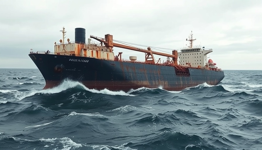 North Sea tanker collision with visible damage, ecological impact evident.