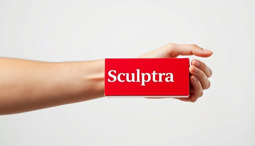 Person holding Sculptra box, treatment expectations context