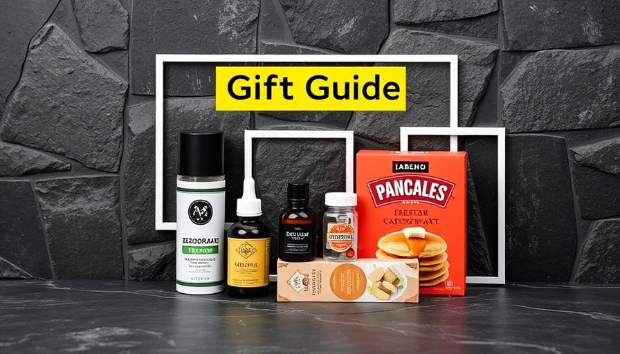 Best gifts for men 2025: grooming and food products showcase.