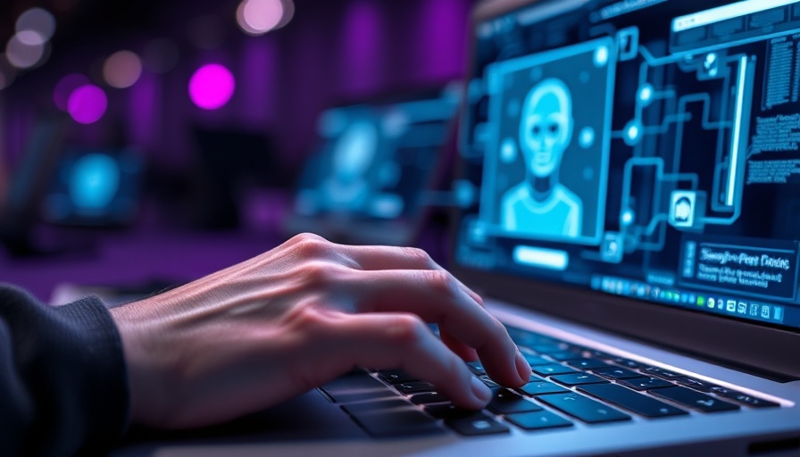 Digital AI chatbot interface on laptop for AI in Contract Management