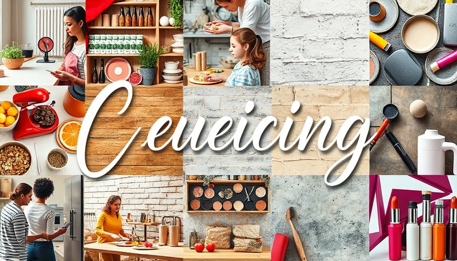 Collage showcasing TikTok live shopping and lifestyle activities.