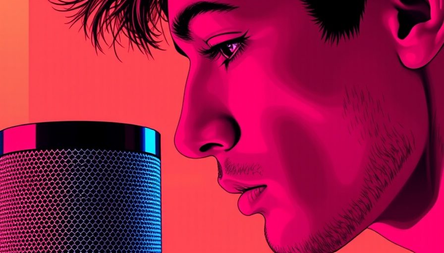 Pop art image of face near smart speaker highlighting Amazon Echo privacy concerns.