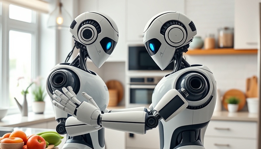 AI and robotics interacting in a kitchen environment.