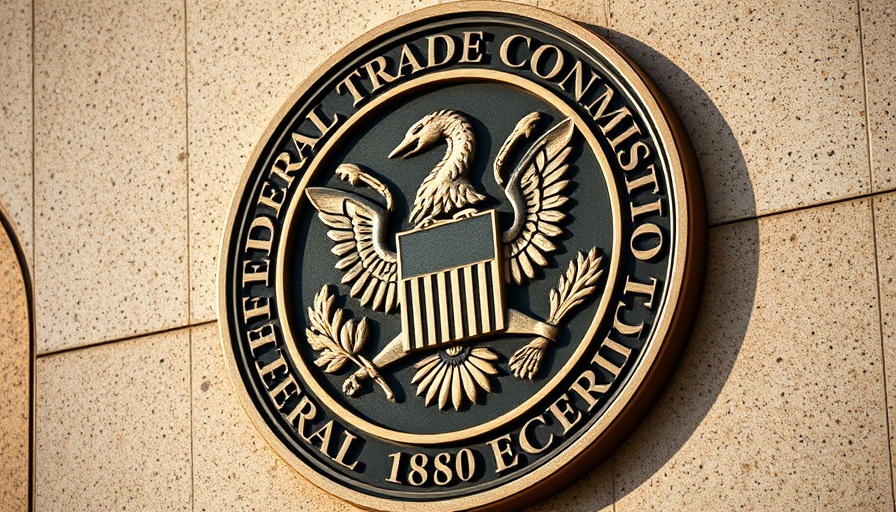 FTC facade and emblem, close-up view.